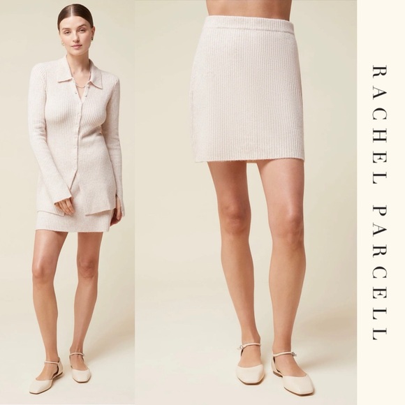 Rachel Parcell - Warm Peach Ribbed Sweater Skirt Size XL - Picture 2 of 10